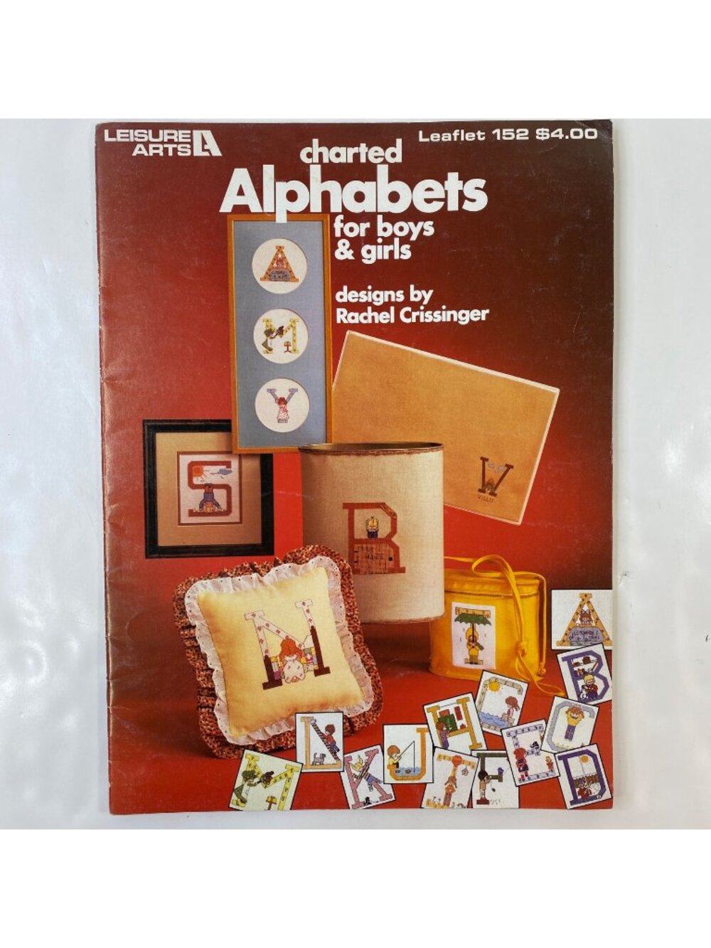 Leisure Arts Charted Alphabets For Boys & Girls Cross Stitch Pattern Book